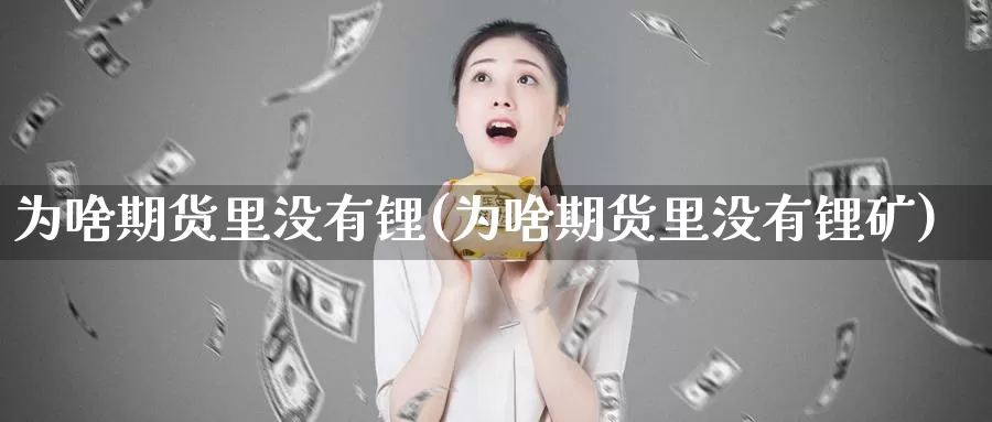 为啥期货里没有锂(为啥期货里没有锂矿)_https://www.szfzlp.com_期货入门_第1张