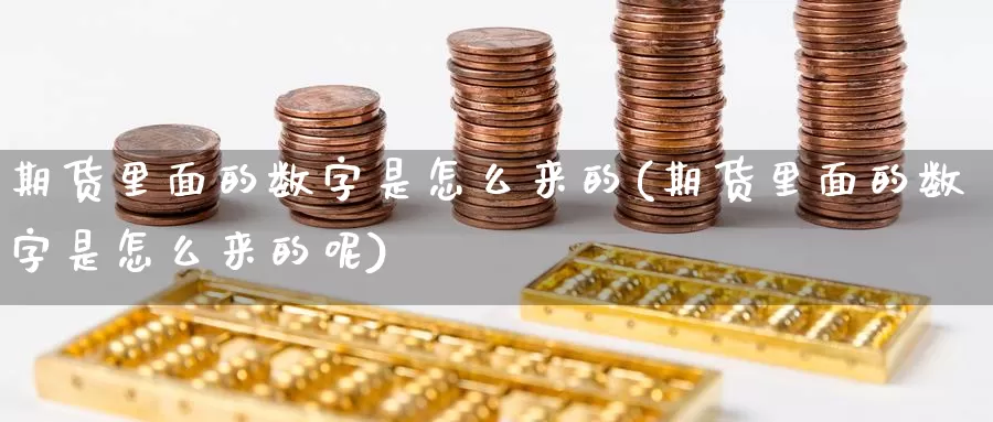 期货里面的数字是怎么来的(期货里面的数字是怎么来的呢)_https://www.szfzlp.com_期货行情_第1张