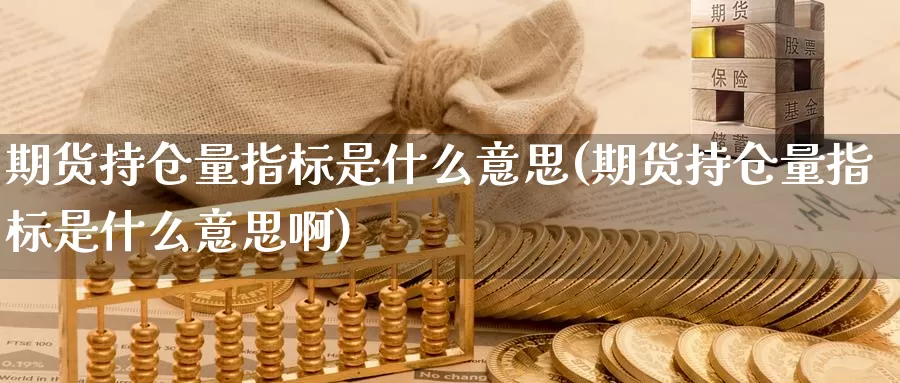 期货持仓量指标是什么意思(期货持仓量指标是什么意思啊)_https://www.szfzlp.com_期货开户_第1张