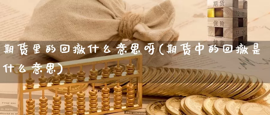 期货里的回撤什么意思呀(期货中的回撤是什么意思)_https://www.szfzlp.com_期货开户_第1张