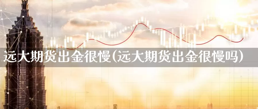 远大期货出金很慢(远大期货出金很慢吗)_https://www.szfzlp.com_期货直播室_第1张