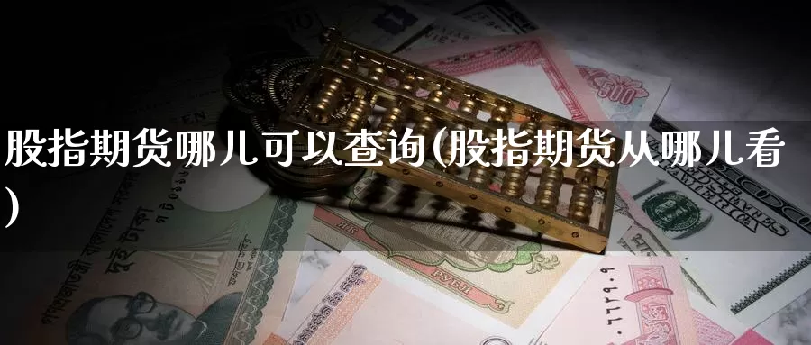 股指期货哪儿可以查询(股指期货从哪儿看)_https://www.szfzlp.com_期货开户_第1张