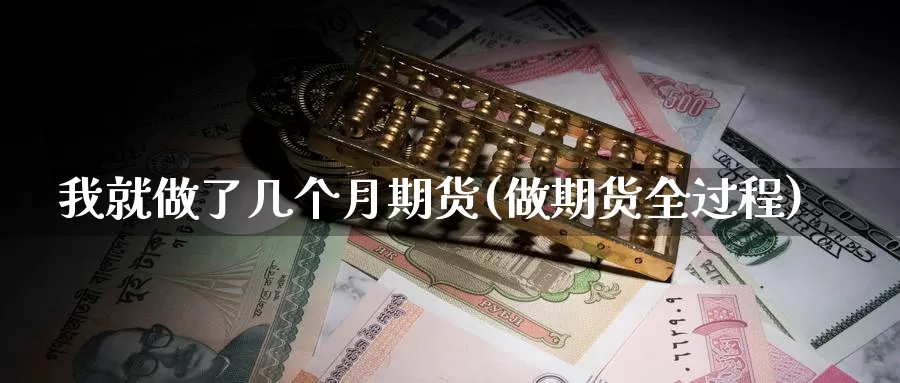 我就做了几个月期货(做期货全过程)_https://www.szfzlp.com_期货入门_第1张