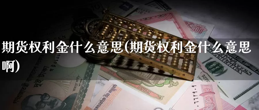 期货权利金什么意思(期货权利金什么意思啊)_https://www.szfzlp.com_期货开户_第1张